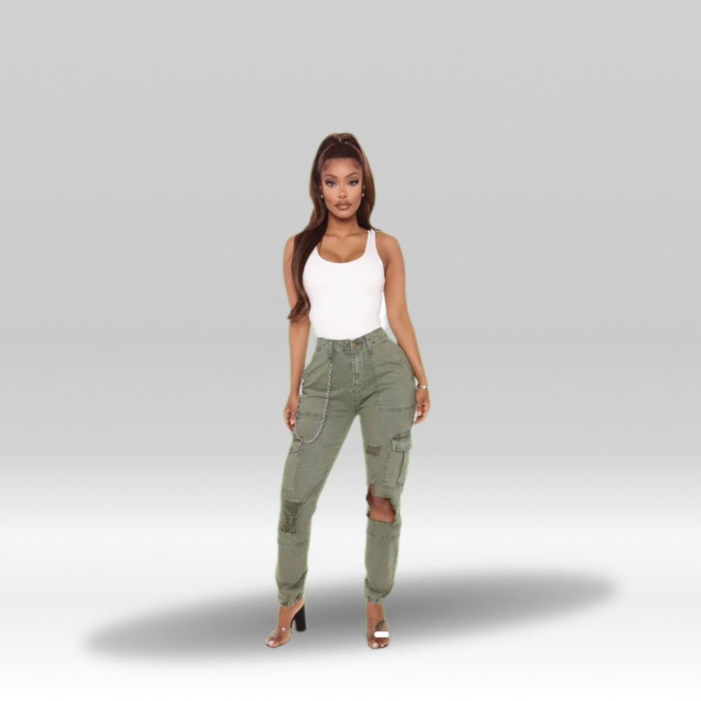 Fashion Nova Olive Green Cargo Pants